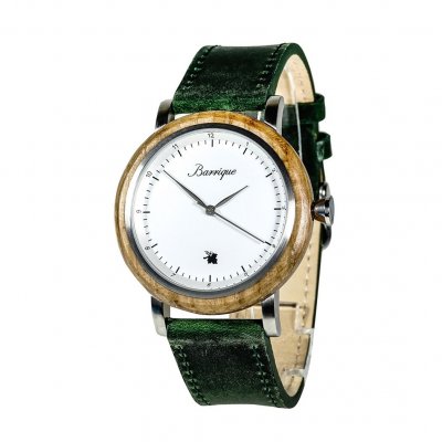 Grapevine Zelené drevené hodinky pánske