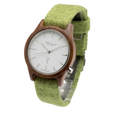 Alpin MATTERHORN Zelené drevené hodinky pánske