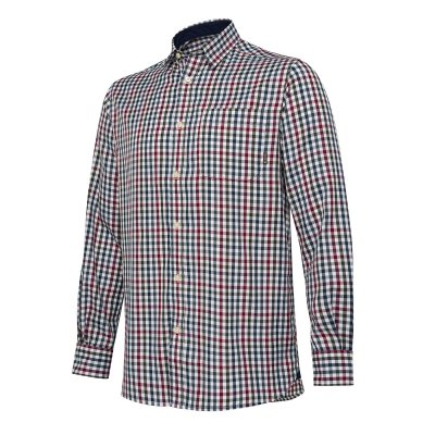 Ellis LS košeľa - White & Bordeaux Check